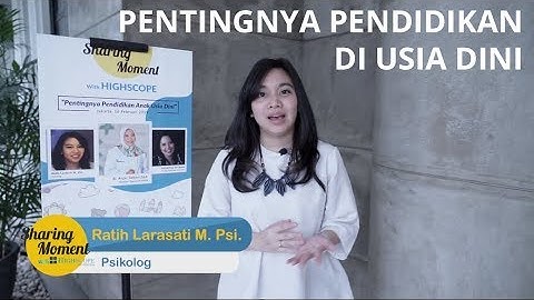 Pentingnya Pendidikan Usia Dini