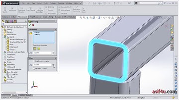 Solidworks Weldments Essential 09 Adding End Cap