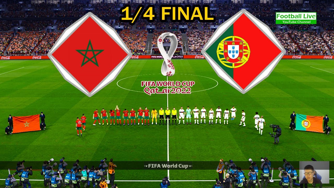 MOROCCO vs PORTUGAL FIFA World Cup Qatar 2022 1/4 Final Ronaldo vs Morocco PES Gameplay