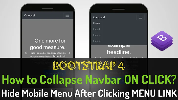 How to collapse the navbar on click? - Hide mobile menu after clicking on the menu link in Bootstrap