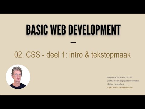 BWD 02. CSS - deel 1: intro en tekstopmaak