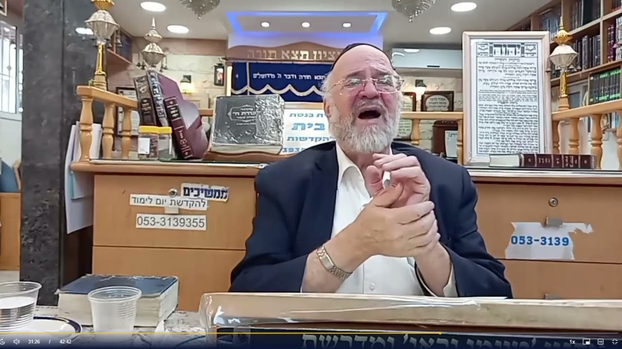 הרב ברוך רוזנבלום - פרשת תצווה