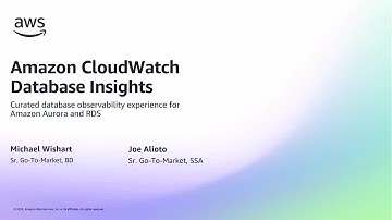 Streamline Database Monitoring with Amazon CloudWatch Database Insights | AWS Events