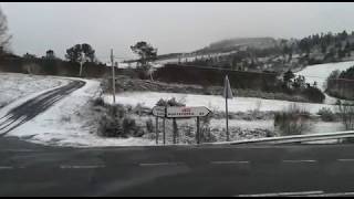 Nieve en la comarca de Pontevedra