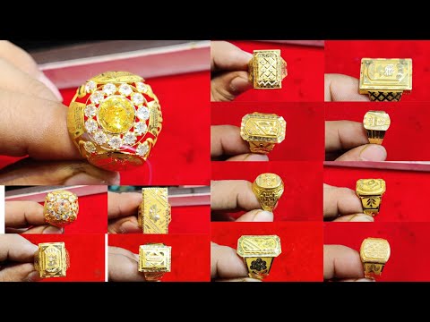 Gents gold rings range 2gm to 3gm only in 22k/916 hallmark/Light weight Gents  gold rings - YouTube