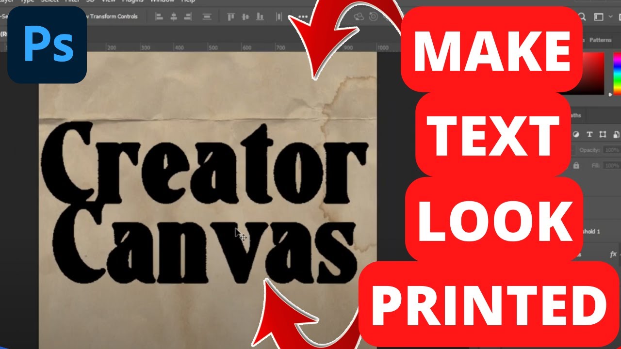 Make Text LOOK PRINTED On PAPER In Photoshop 2 Minute Tutorial YouTube Make Text LOOK PRINTED On PAPER In Photoshop 2 Minute Tutorial YouTube