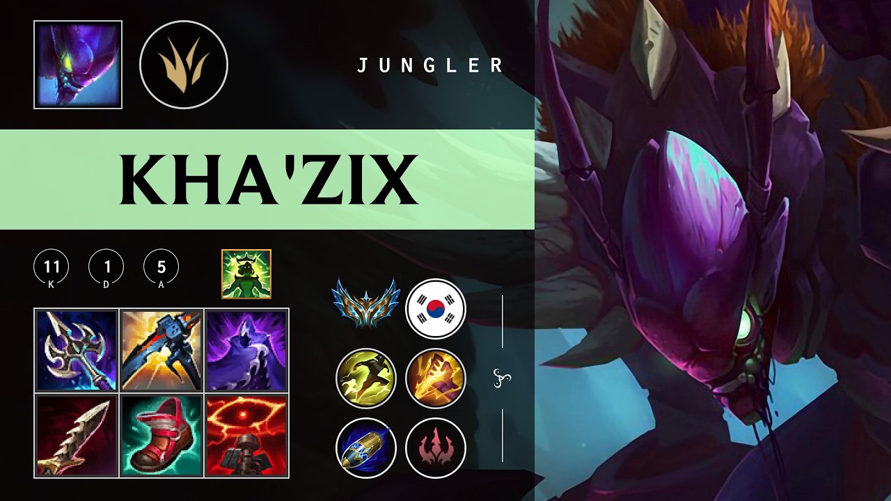 Kha'Zix Jungle vs Nidalee - KR Challenger Patch 26.04
