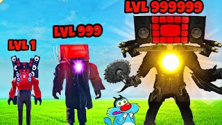 OGGY UPGRADING NOOB CAMERAMAN TITAN TO MAX LEVEL IN ROBLOX