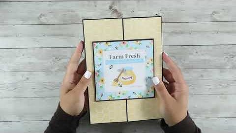 Cardstock simple gatefold folio | Tutorial |Marina Manioti