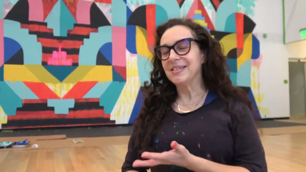 In the Studio: Maya Hayuk '91 "Tryzub Trio" || MassArt Art Museum