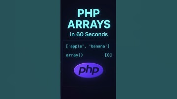 PHP Arrays Explained in 60 Seconds | Indexed, Associative & Multidimensional #coding #shorts