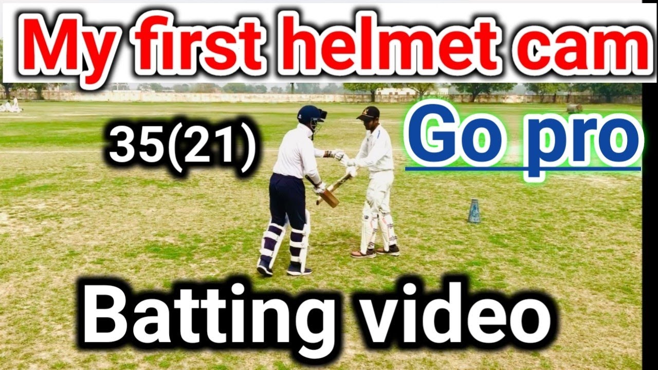 My first helmet cam go pro batting 🏏🏏video Quick cricket skill YouTube