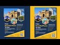 Travel Banner Design | Travel Flyer Design in illustrator | illustrator Tutorials