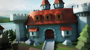Medieval Village Low Poly Style Opener Logo Reveal