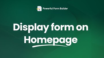 Add form to homepage | Powerful Form Builder | Shopify App Tutorial