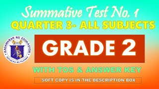 GRADE 2 Q3 SUMMATIVE TEST NO.1 - WITH TOS AND ANSWER KEY