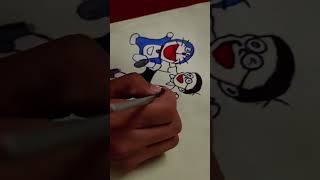 Doraemon Nobita T-Shirt Painting 🎨 | Easy Fabric Painting Tutorial  #TshirtPainting #FabricPainting