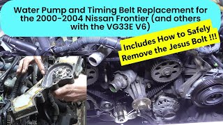 Water Pump and Timing Belt Replacement - 2000-2004 Nissan Frontier and Others with the VG33E (v6)