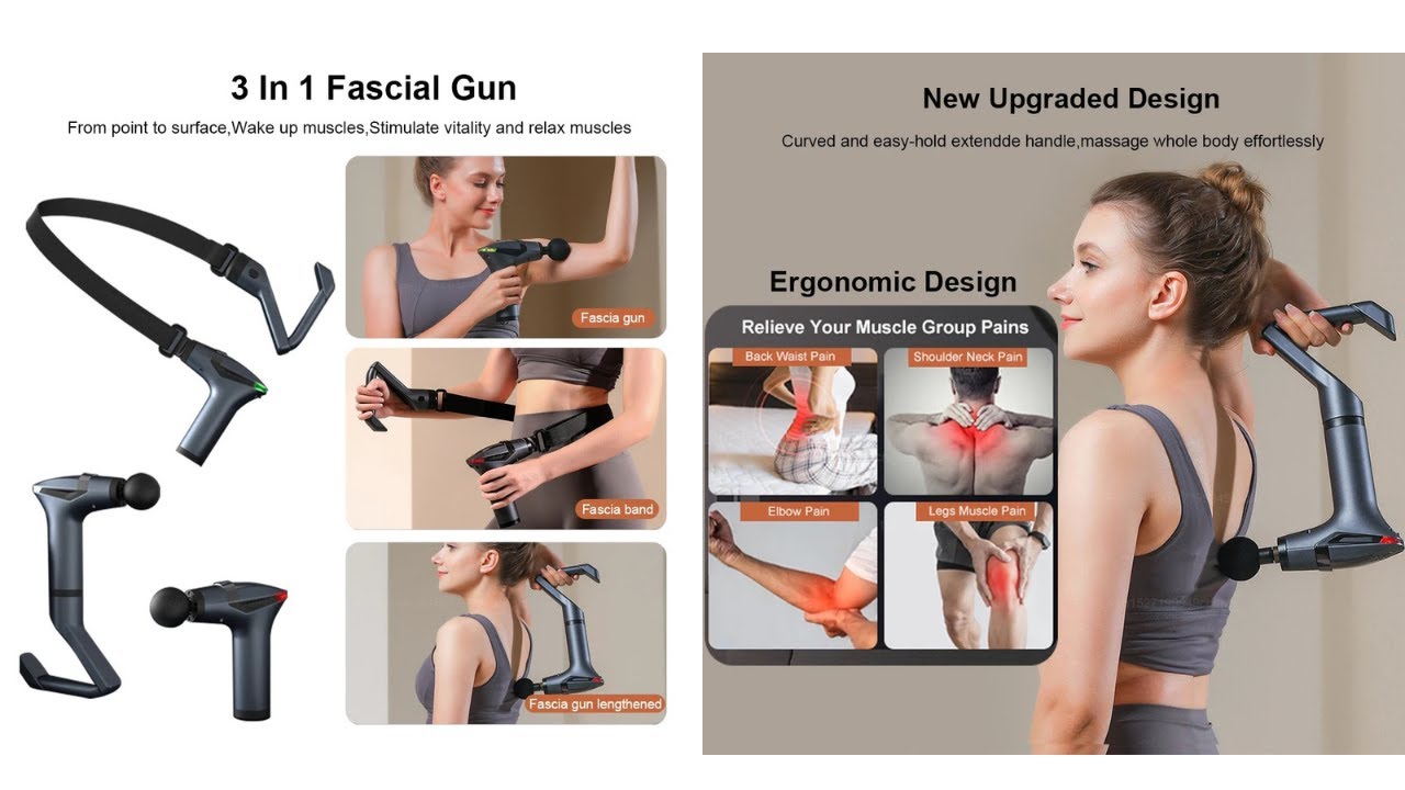 Portable Massage Gun with Extended Handle – Deep Tissue Relief Anywhere Anytime