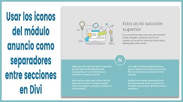 Usar los iconos del módulo anuncio como separadores entre secciones en Divi