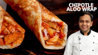 CRUNCHY ALOO WRAP  Chipotle Potato Roll / Work From Home Recipes  CookingShooking