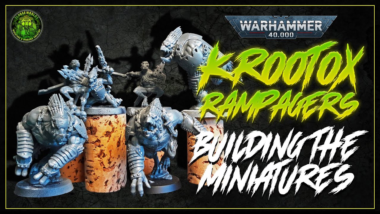 Building the miniatures - WARHAMMER 40K - KROOTOX RAMPAGERS Part 1/4 [TIMELAPSE] 