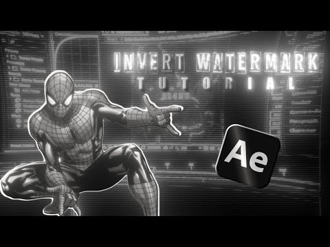 Invert watermark tutorial | how to make mate text in after effects | after effects 2020