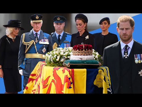 Последний путь Королевы Елизаветы II из Букингемского дворца в Вестминстерский дворец.