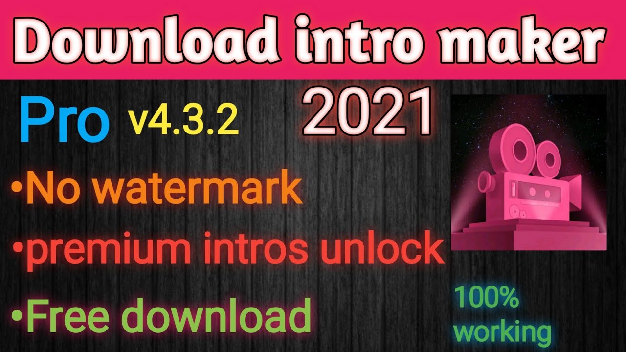 How to hack intro maker//no watermark//unlock premium intros and outros