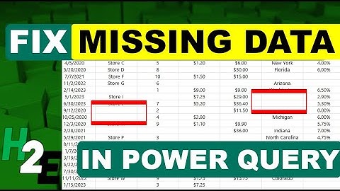 How to Fix Missing Data in Power Query