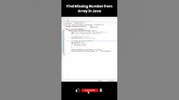 Find Missing Number from Array in Java | Eclipse Practical Tutorial