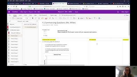 How to Use the Collaboration Space in OneNote - Physics B