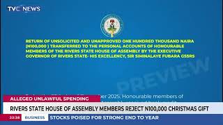 Rivers State House Of Assembly Members Reject N100,000 Christmas Gift