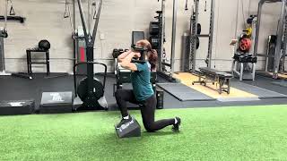 2 DB Front Rack Split Squat with Front Foot on Slant Board