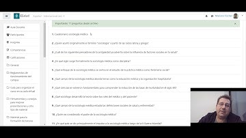 Video 3 de 4: como importar cuestionario en formato gift a Moodle