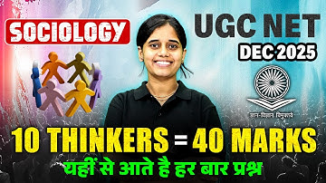 UGC NET Sociology Thinkers | UGC NET Sociology Most Important Thinkers By Ritu Mam