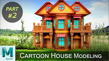 House 3D Cartoon Modeling & Rendering Tutorial (Part 02) | Maya 3D Cartoon Modeling Series #02