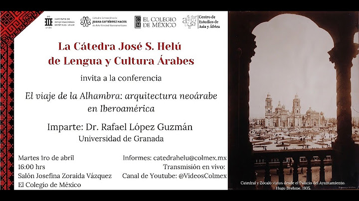 Conferencia El viaje de la Alhambra: arquitectura neoárabe en Iberoamérica, Dr. Rafael López Guzmán