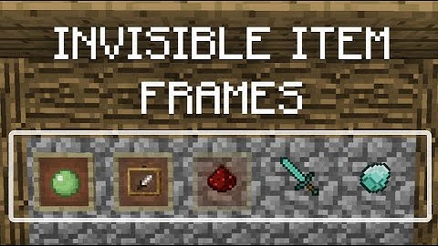How To Get Invisible Item Frames In Java + Make Floating Items In Bedrock (Alternative).