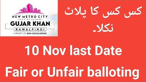 fair or unfair balloting ... how to check your plot and warning for allottees