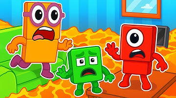 ROBLOX FLOOR IS LAVA with NUMBERBLOCKS!