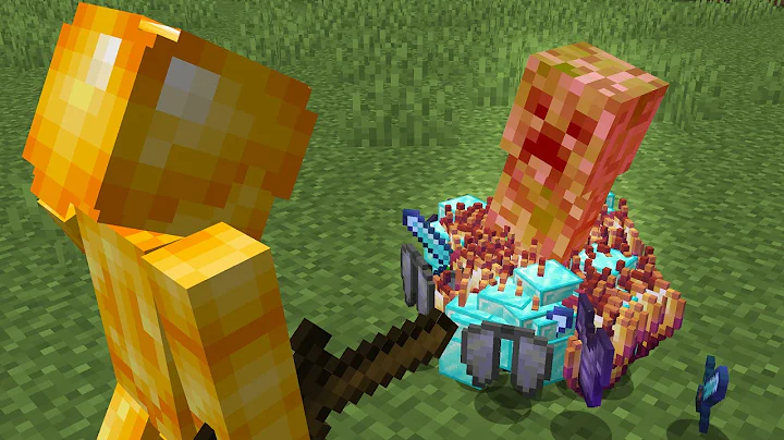 Beating Minecraft, But Mobs Drop OP Items...