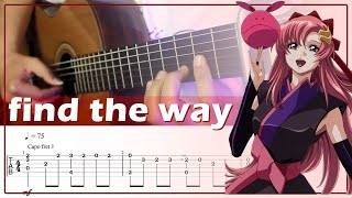 MS Gundam SEED ED: Find The Way  Classical Fingerstyle Guitar Cover + Tab Tutorial (機動戦士ガンダム/中島美嘉 )