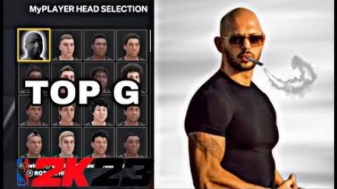 ANDREW TATE FACE CREATION IN NBA 2K23!!!