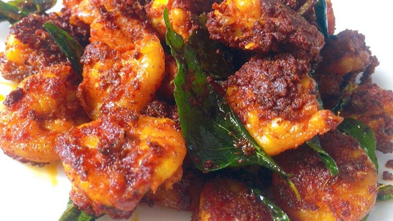 Prawns Fry // Kerala style prawns fry recipe YouTube