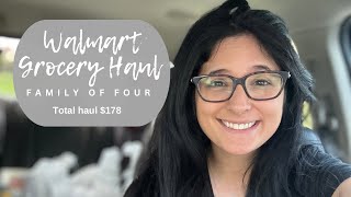 Walmart Grocery Haul | Family of Four | Total Haul  $178