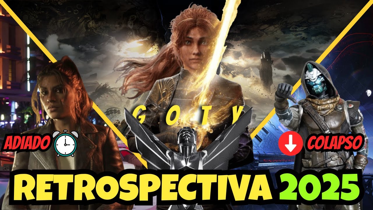 RETROSPECTIVA 2025: Indie DOMINA Game Awards, GTA 6 Adiado DE NOVO e Destiny 2 COLAPSA!