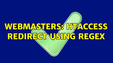 Webmasters: htaccess Redirect Using Regex