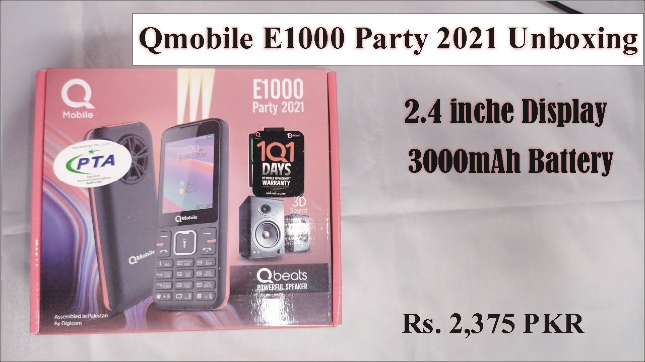 qmobile e1000 party 2021  Unboxing and first impression
