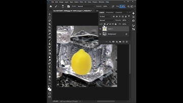 How to place a lemon inside an ice cubes within 5 sec  in photoshop 2024